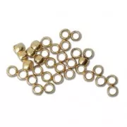 Perles à écraser 2 mm - Fabrication Européenne - Doré à l'or fin x50