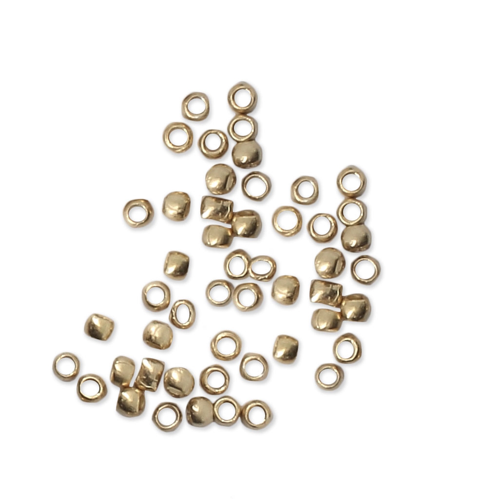 200 Perles à Écraser Tube Doré 1.5mm - Pour Création Bijoux Et Apprêts