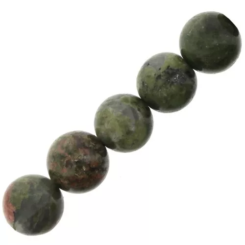 Perles rondes en pierre gemme Unakite 8 mm x10