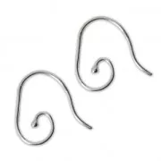 Crochets d'oreilles 19 mm en Argent 925 x2