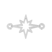Intercalaire 2 anneaux Etoile du Nord  17x11 mm en Argent 925 x1|raw }}