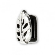 Poussoir slider en métal Feuille pour lacet 5 mm Placage Argent fin vieilli x1|raw }}