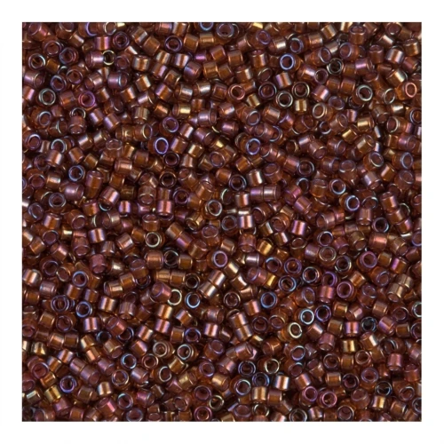 Miyuki Delica 11/0 DB1750 - Sparkling Beige Lined Root Beer AB x8g