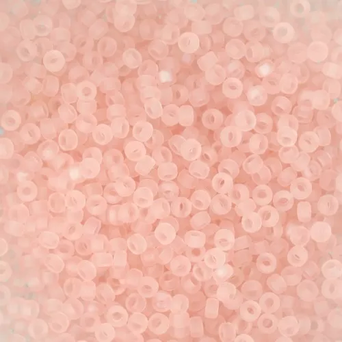 Rocaille Miyuki 15/0 155F - Mat Transparent Light Tea Rose x8g