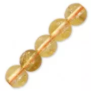 Perles Rondes 6 mm en pierre gemme Citrine x15