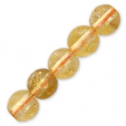 Perles Rondes 3 mm en pierre gemme Citrine x25|raw }}