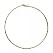 Créoles fines diamantées à décorer 45 mm en Gold filled (or laminé) x2