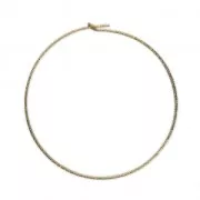 Créoles fines diamantées à décorer 30 mm en Gold filled (or laminé) x2