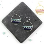 Créoles fines diamantées à décorer 25 mm en Gold filled (or laminé) x2