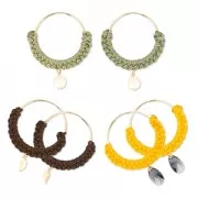 Créoles fines diamantées à décorer 20 mm en Gold filled (or laminé) x2