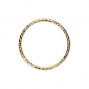 Anneau fermé diamanté 16 mm en Gold filled (or laminé)  x1