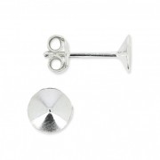 Clous d'oreille porte-cabochon PureCrystal 1088 4 mm Argent 925 x2|raw }}