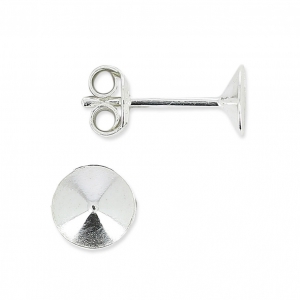 Clous d'oreille porte-cabochon PureCrystal 1088 4 mm Argent 925 x2