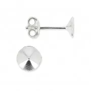 Clous d'oreille porte-cabochon PureCrystal 1088 3 mm Argent 925 x2