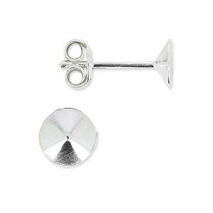 Clous d'oreille porte-cabochon PureCrystal 1088 3 mm Argent 925 x2