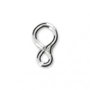 Connecteurs / Anneaux doubles soudés 9x5 mm en Argent 925 x5|raw }}