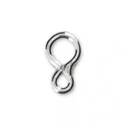 Connecteurs / Anneaux doubles soudés 9x5 mm en Argent 925 x5