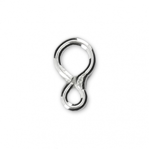 Connecteurs / Anneaux doubles soudés 9x5 mm en Argent 925 x5