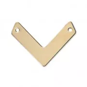 Intercalaire fin chevron 2 trous 20x13 mm - Gold filled (or laminé)  x1