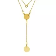 Intercalaire rond 3 trous 9 mm en Argent 925 doré à l'or fin x1