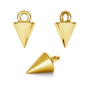 Breloque cône / pique 9x5 mm en Argent 925 doré à l'or fin x1|raw }}