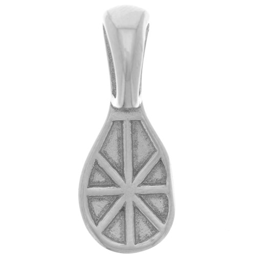 Attache pendentif à coller 22x9 mm - Acier Inoxydable 304 x1