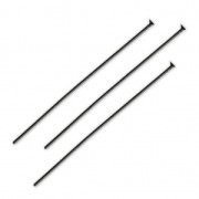 Tige / Clous tête plate pour bijoux 45x0.7 mm Noir x10