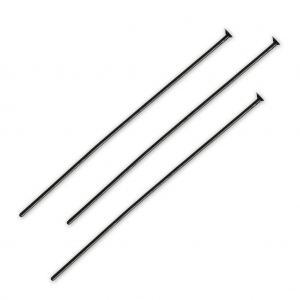 Tige / Clous tête plate pour bijoux 45x0.7 mm Noir x10