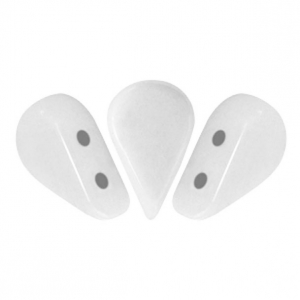 Perles en verre Amos® par Puca® 5x8 mm Opaque White x10g