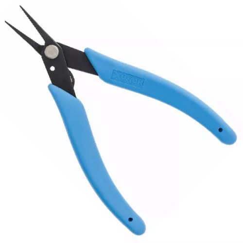 Pince à bijoux plate à ressort Xuron 450 - bout long - Bleu clair x1