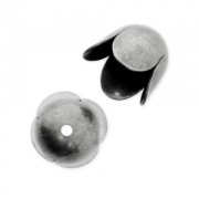 Coquilles tulipes 8 mm - argenté vieilli x4|raw }}