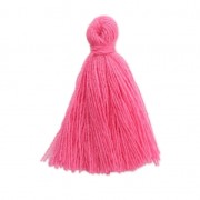 Pompon imitation coton 27-30 mm Rose Vif x1