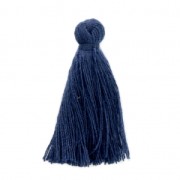 Pompon imitation coton 27-30 mm Blue Navy x1|raw }}