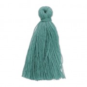 Pompon imitation coton 27-30 mm Bleu Vert x1