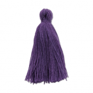 Pompon imitation coton 27-30 mm Aubergine x1