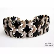 Perles en verre Star Beads par Perles & Co 11x11 mm Jet Mat x30