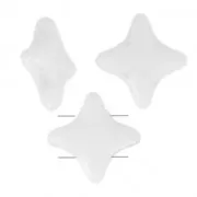 Perles en verre Star Beads par Perles & Co 11x11 mm Opaque White Ceramic Lookx30