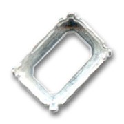 Serti griffe pour cabochon PureCrystal 4610 14x10 mm - Argenté x1|raw }}