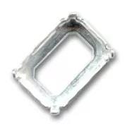 Serti griffe pour cabochon PureCrystal 4610 14x10 mm - Argenté x1