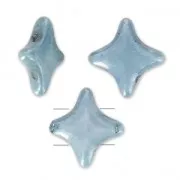 Perles en verre Star Beads par Perles & Co 11x11 mm Opaque Blue Ceramic Look x30