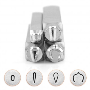 Set de 4 poinçons à frapper ImpressArt 6 et 3 mm Mandala - version 2