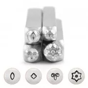 Set de 4 poinçons à frapper ImpressArt 6, 4 et 3 mm Mandala - version 1