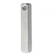 Pendentif 3D rectangle ImpressArt 38x6 mm en aluminium x1