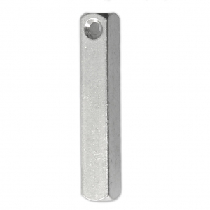 Pendentif 3D rectangle ImpressArt 38x6 mm en aluminium x1