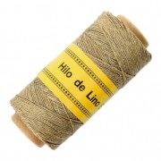 Fil de lin ciré pour bijoux micro macramé 0.7 mm couleur Naturel n°4 x 100 g|raw }}