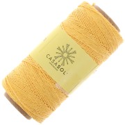 Fil de lin ciré pour bijoux micro macramé 0.7 mm couleur Jaune orangé n°7 x 100 g