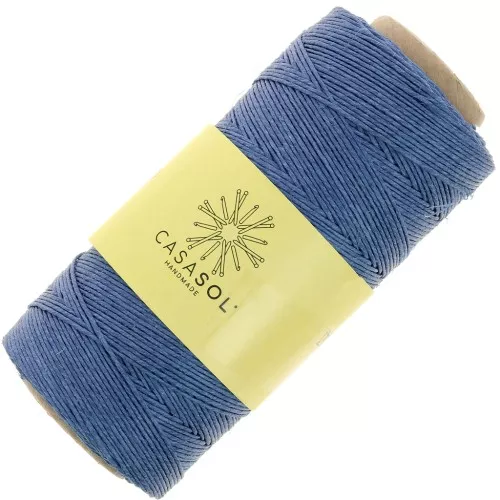 Fil de lin ciré pour bijoux micro macramé 0.7 mm couleur Blue n°17 x 100 g