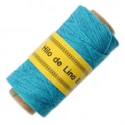 Fil de lin ciré pour bijoux micro macramé 0.7 mm couleur Turquoise n°18 x 100 g