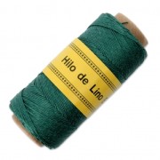 Fil de lin ciré pour bijoux micro macramé 0.7 mm couleur Bleu Vert n°23 x 100 g|raw }}
