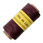 Fil de lin ciré pour bijoux micro macramé 0.7 mm couleur Bordeaux n°24 x 100 g|raw }}